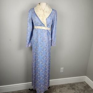1970s Vintage Retro Maxi Dress Size 8 Union Tag